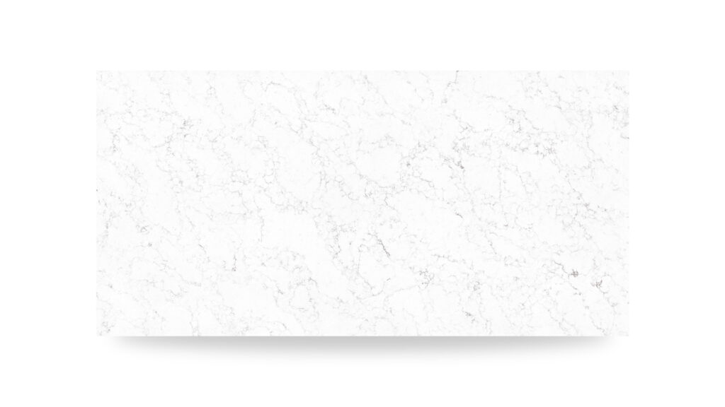 A white surface with intricate, delicate gray veining that creates a sophisticated and refined marble-like pattern.