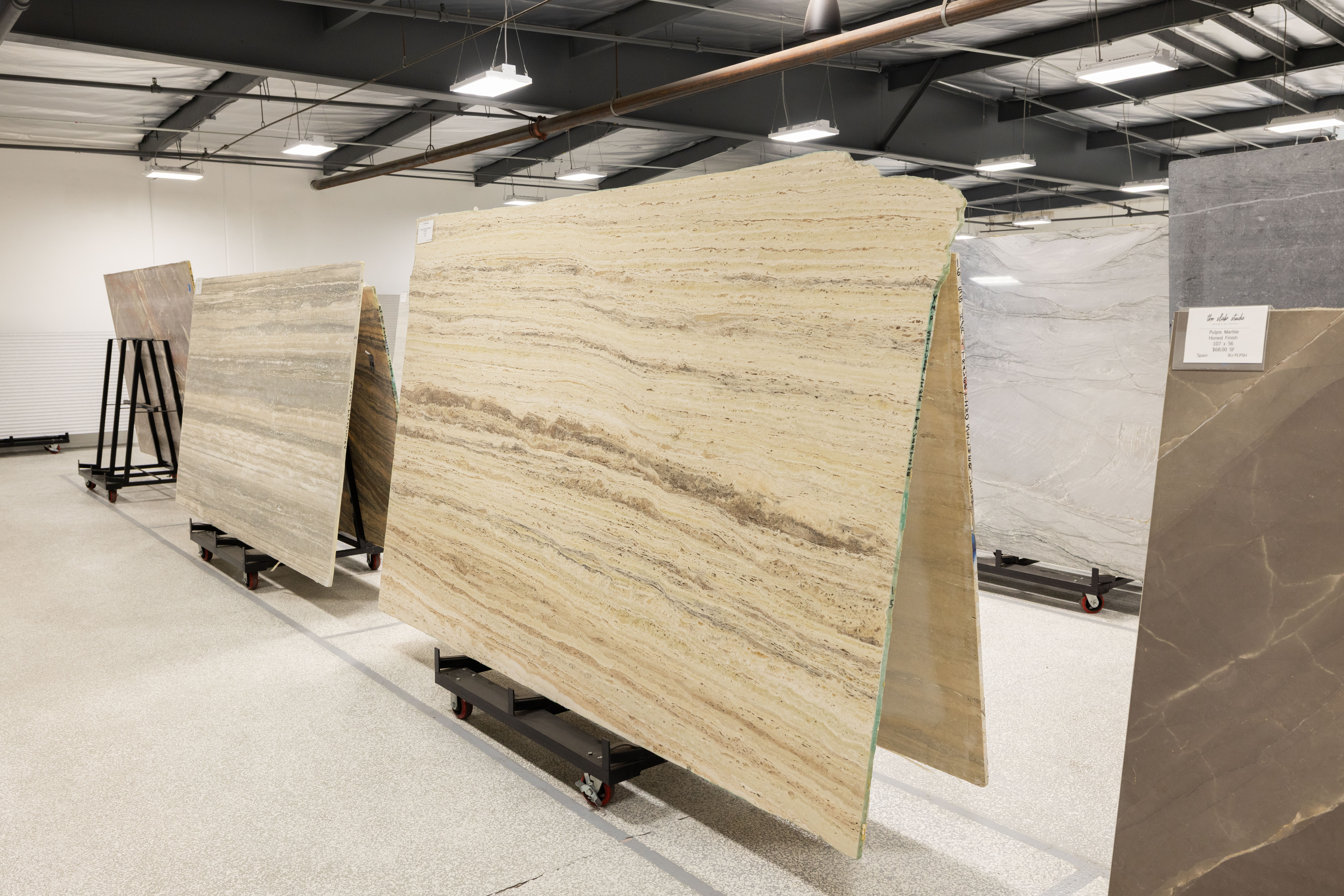 Natural Stone Slab with Directional Veining at The Slab Studio Natural stone slab with directional veining at The Slab Studio Santa Ana
